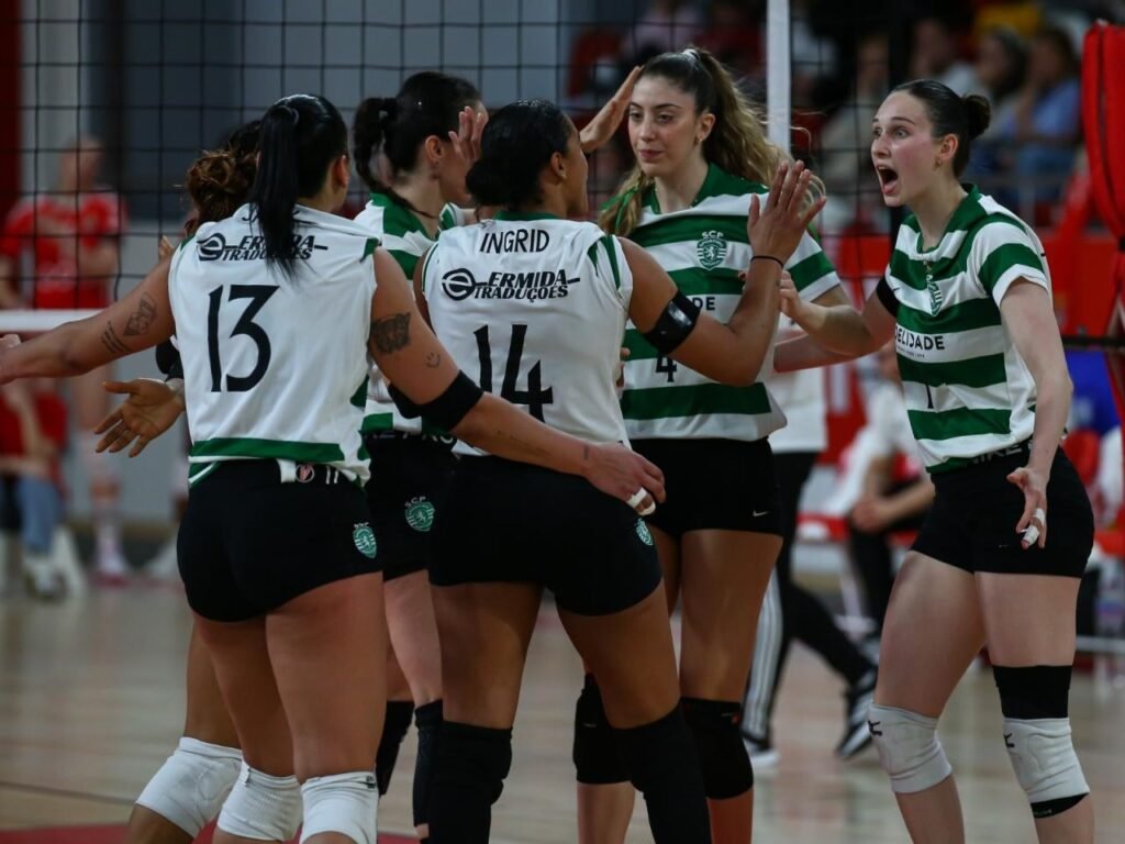 Sporting avança rumo ao bicampeonato de voleibol com triunfo decisivo sobre o Benfica