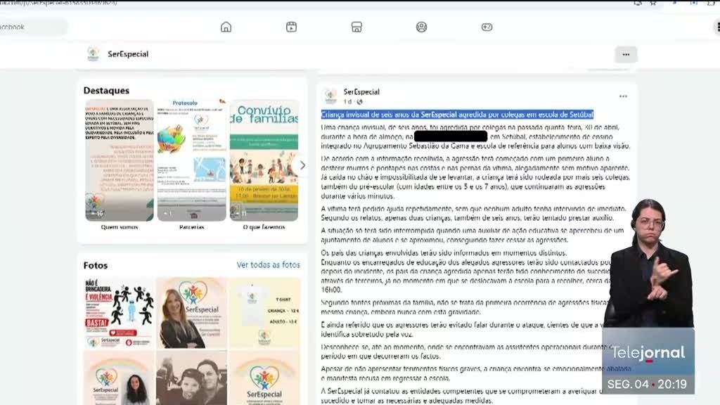 Escola em Setúbal investiga agressão contra criança com deficiência visual