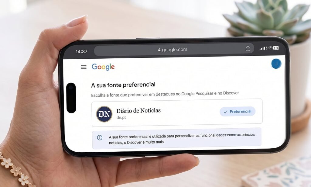 Google permite definir Diário de Notícias como fonte preferencial de informação