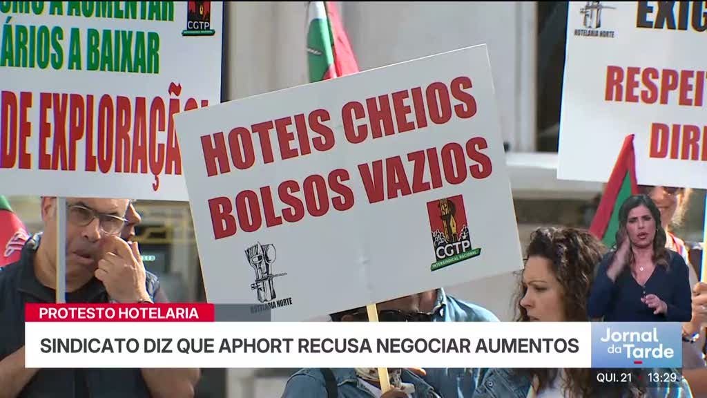 Trabalhadores da hotelaria protestam contra estagnação salarial no Norte