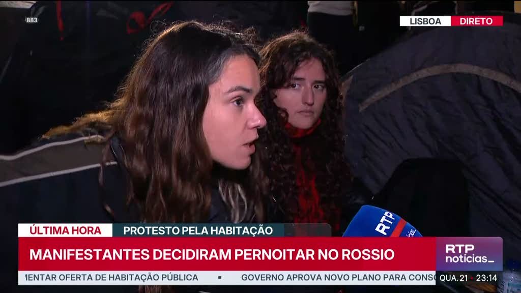Protestos por habitação continuam no Rossio com críticas à postura governamental