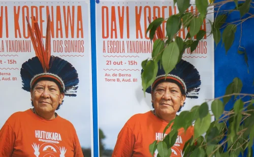 Encontro histórico entre Davi Kopenawa e investigadora marca visita a Lisboa