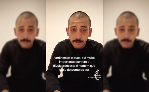 Homem que fugiu de tribunal em Ponte de Sor promete se entregar em vídeo e alega medo por sua família