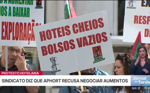 Trabalhadores da hotelaria protestam contra estagnação salarial no Norte